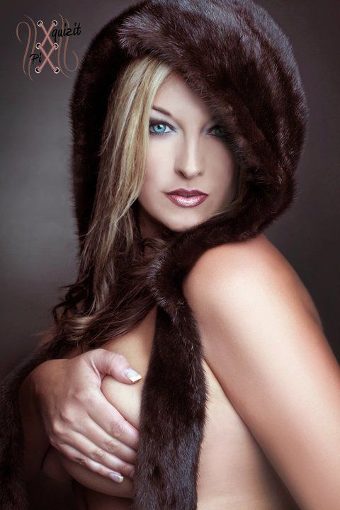 Yes its real Mink! Modeling Portrait in Studio.