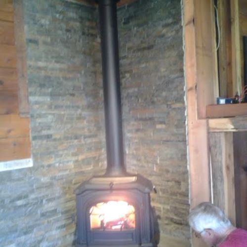 New wood stove installation.