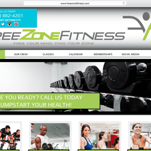 Website created for FreeZone Fitness