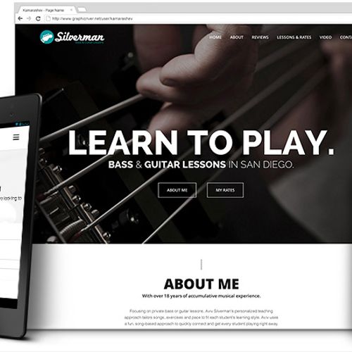 Website design for a local San Diego Guitar lesson