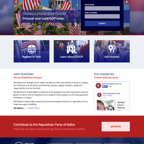 Web Design: Idaho GOP