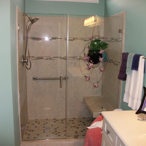 Bathroom project
remove fiberglass shower add tile