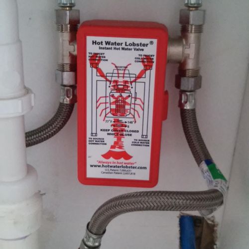 Installed lobster water heaters for customers rent