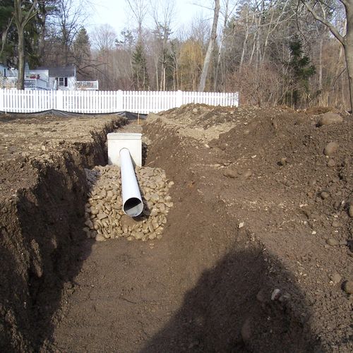 Pipe and Gravel Septic Fields