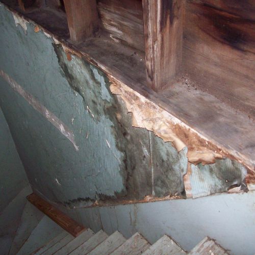 This is an attic stairwell I had to repair.
