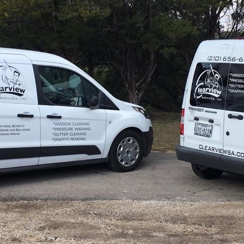 Company Vehicles are clearly marked with our Clear