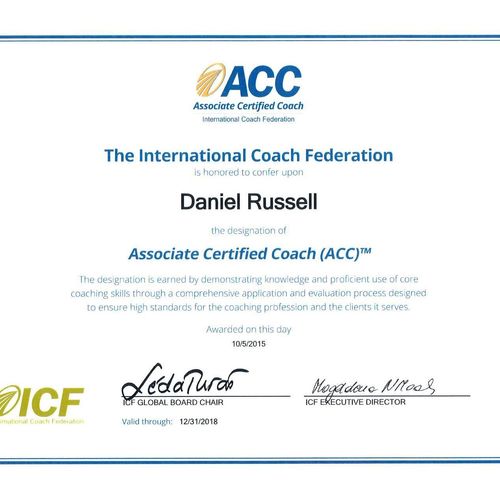 Credential from International Coaching Federation