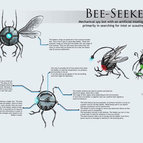 Bee-Seeker. Digital concept.