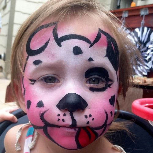 Pink Doggy face painting