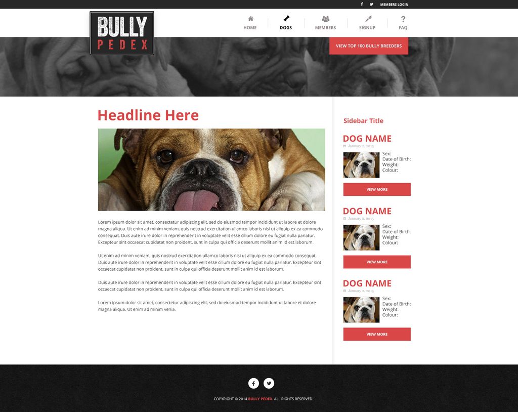 Bulldog breeding site
