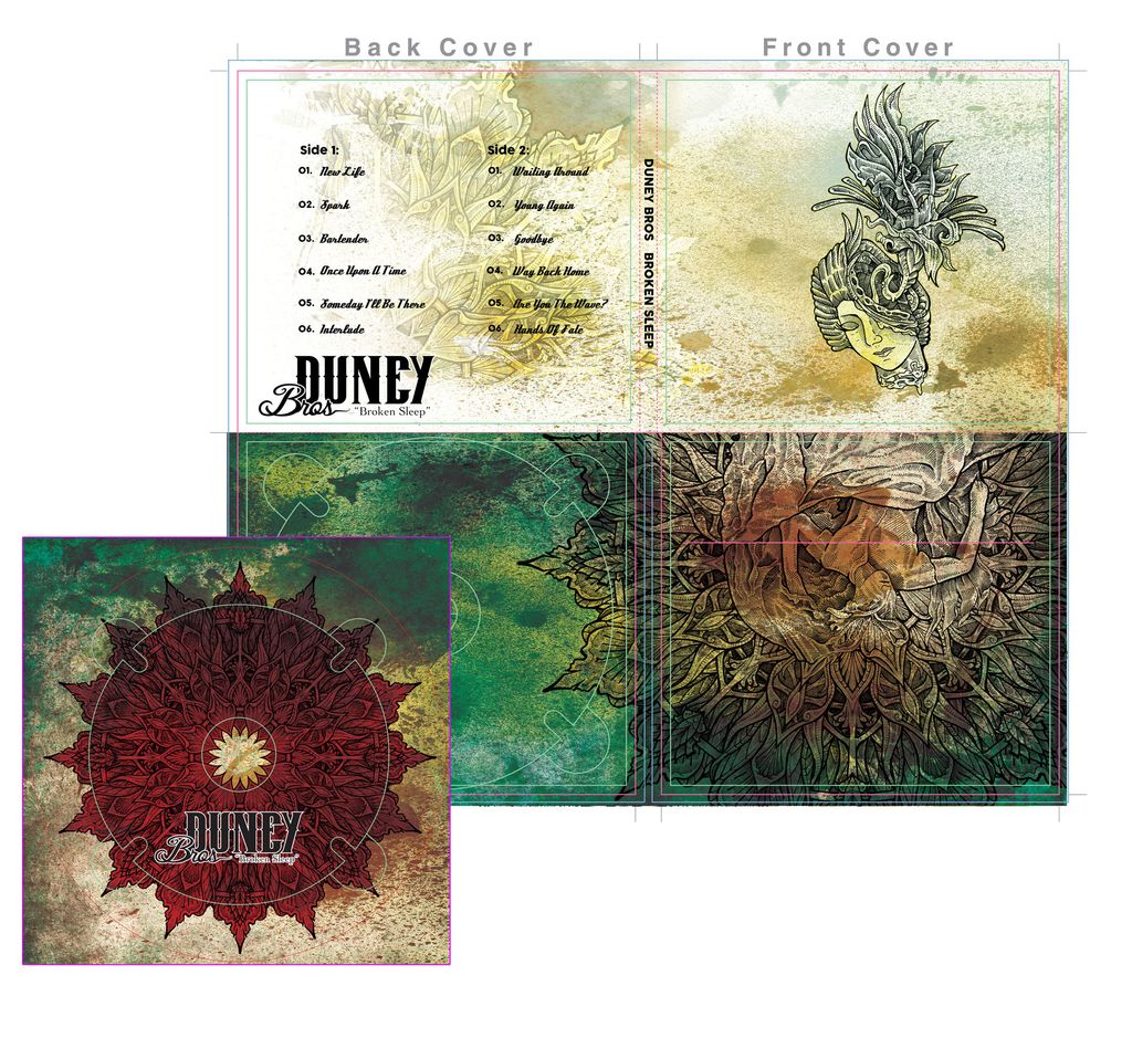 "Duney Bros" Vinyl Layout and illustrations