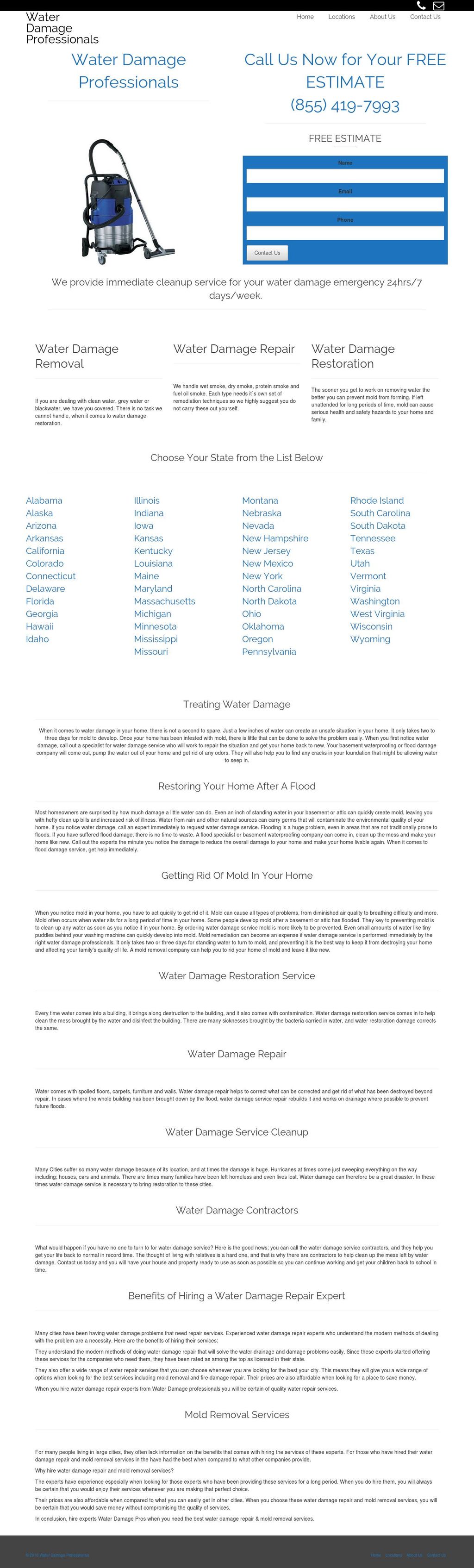 Water Damage Website