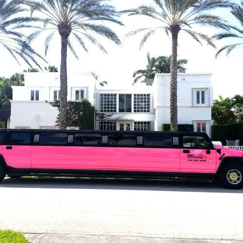 Our Pink H2 Limo Seating 18