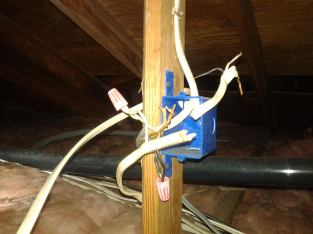 Loose splices in attic