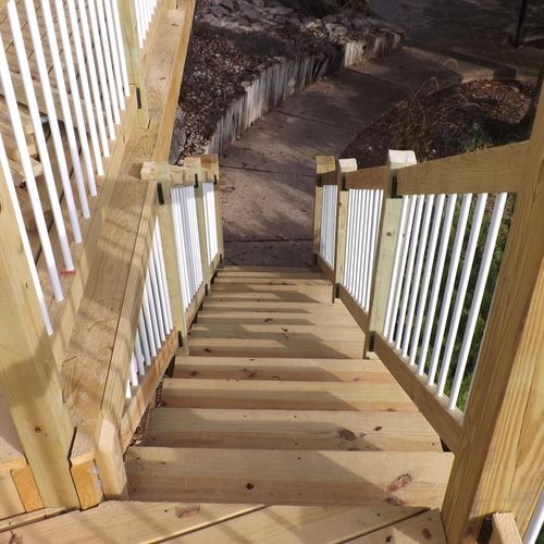 New stairs on Deck