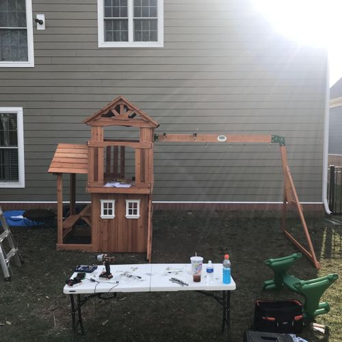 this is a playground i did for a guy off thumbtack