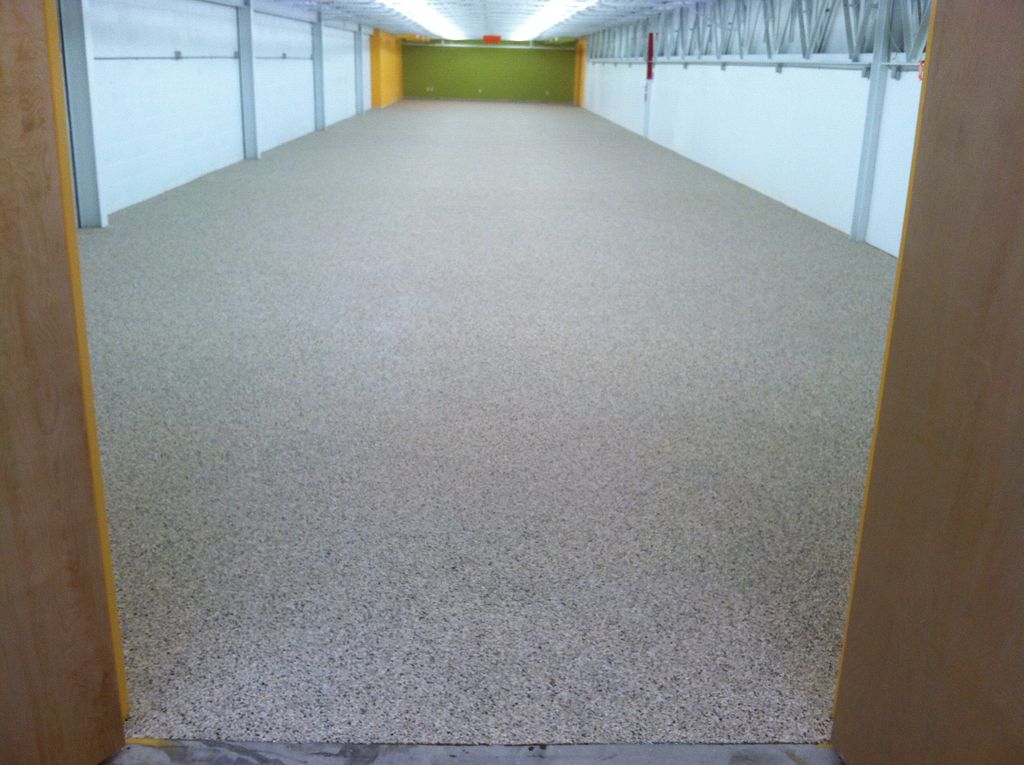Epoxy Flake Flooring system in Actionlink's new of