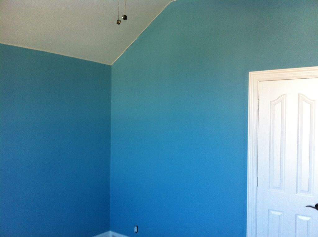 Blue painted wall