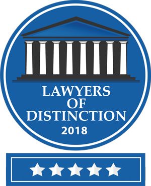 Rated by Lawyers of Distinction for demonstrating 