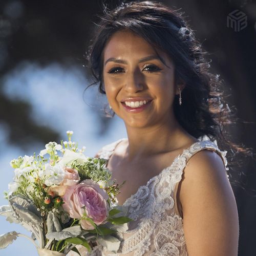 Bridal portrait, Lovers Point in Pacific Grove, Ca