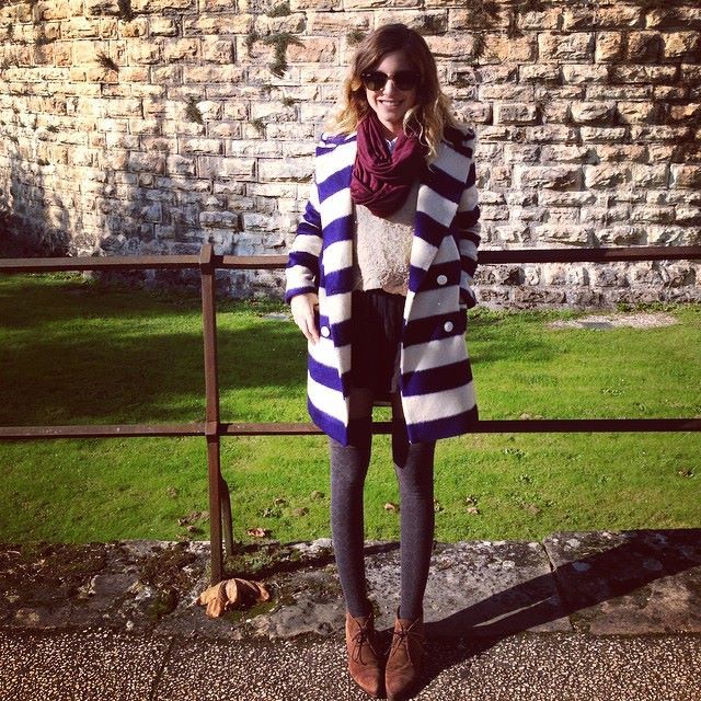 Love pairing a funky coat with soft sweaters and t