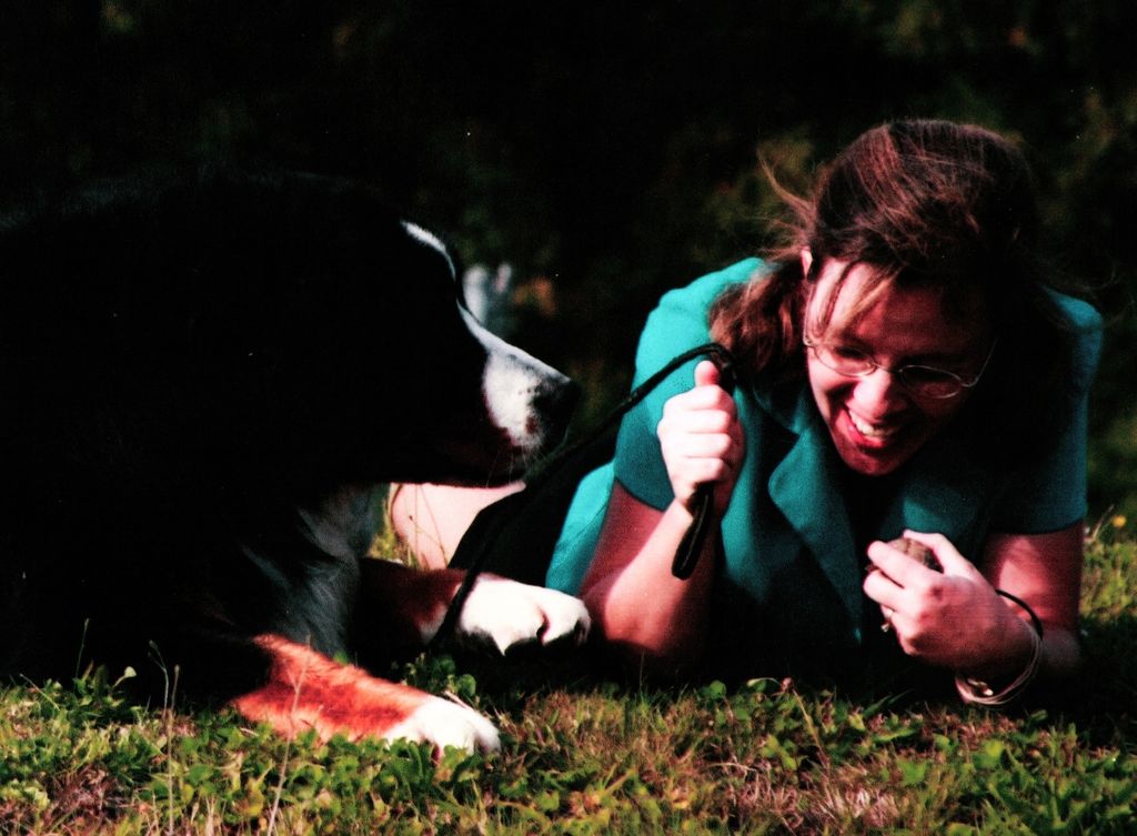 We're not afraid to get dirty playing with the pup