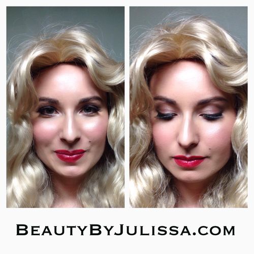 Actress film production makeup. Glamour/Heiress ch