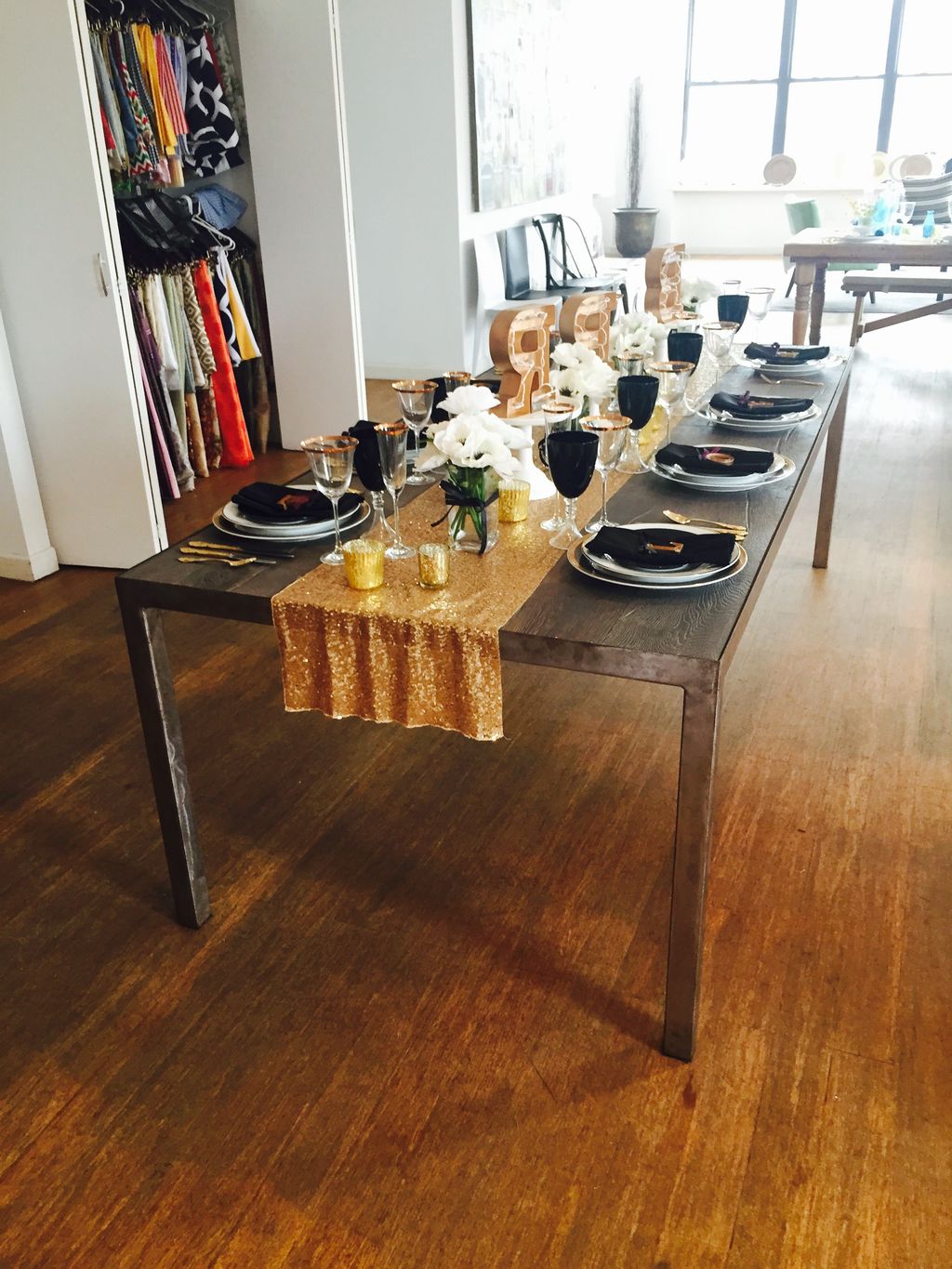 A lovely example of a tablescape for a modern rust