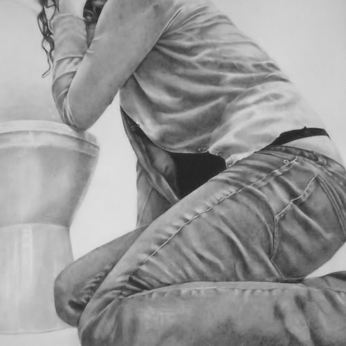6 ft graphite drawing on paper