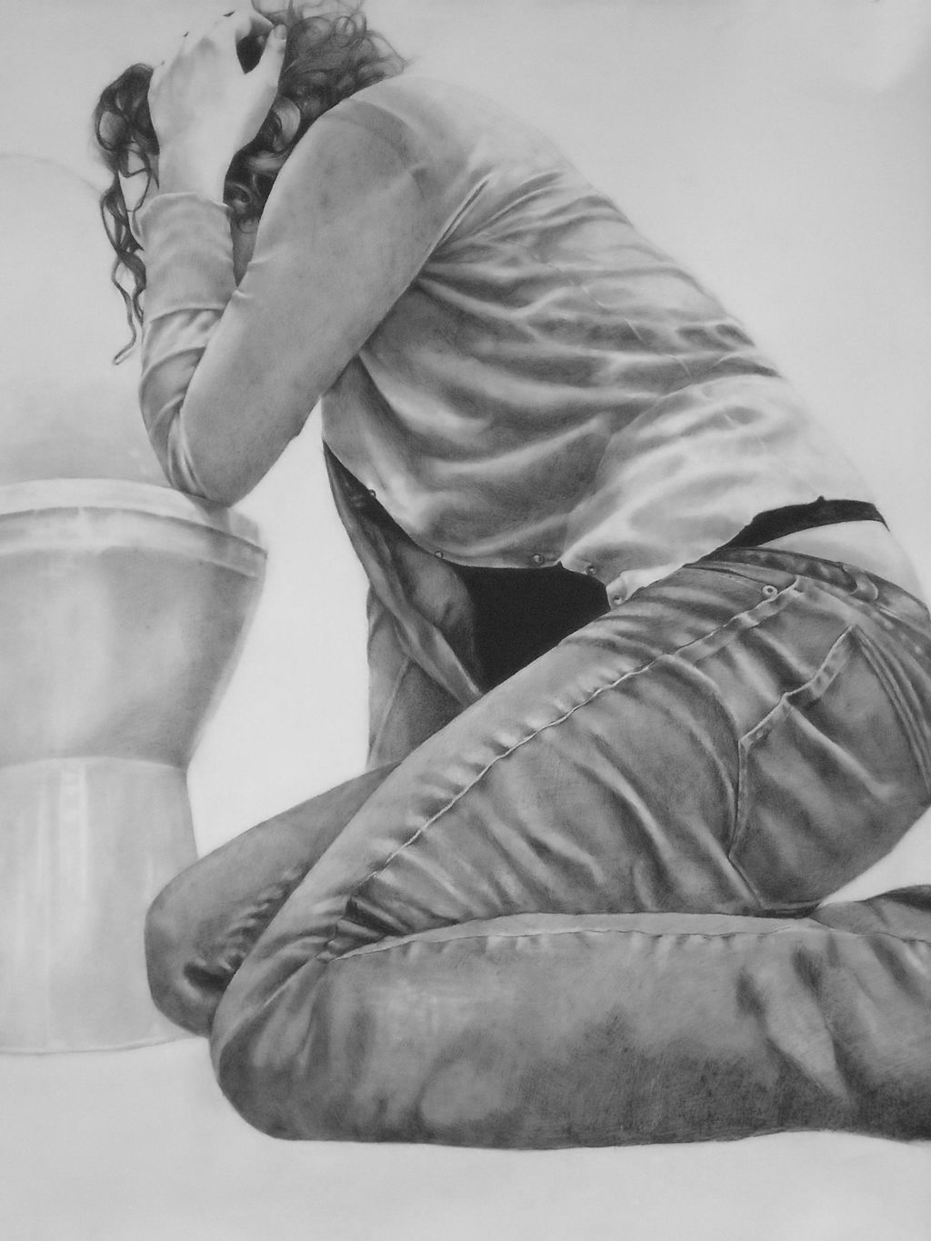 6 ft graphite drawing on paper