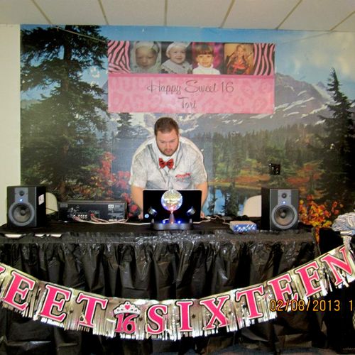 My first ever DJ gig. A Sweet 16 before I had any 