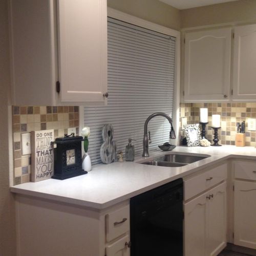 A newly remodeled kitchen that I staged.