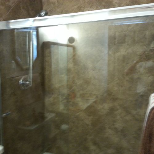 master shower, installed tile, new plumbing, and d