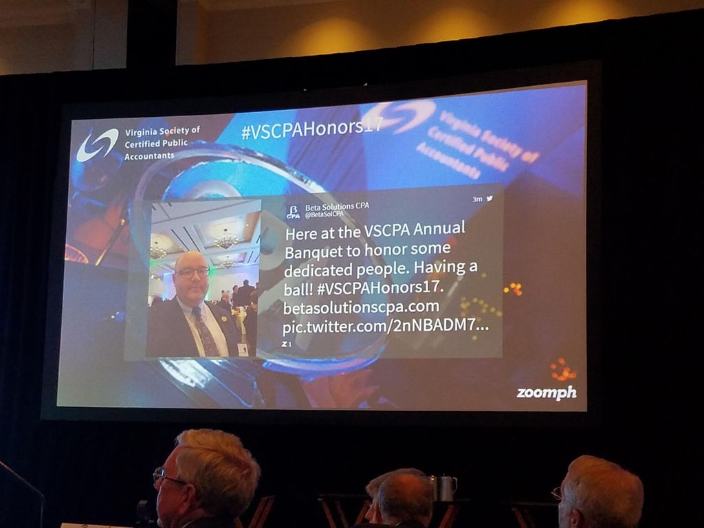 My Tweet for Attending the VSCPA Conference