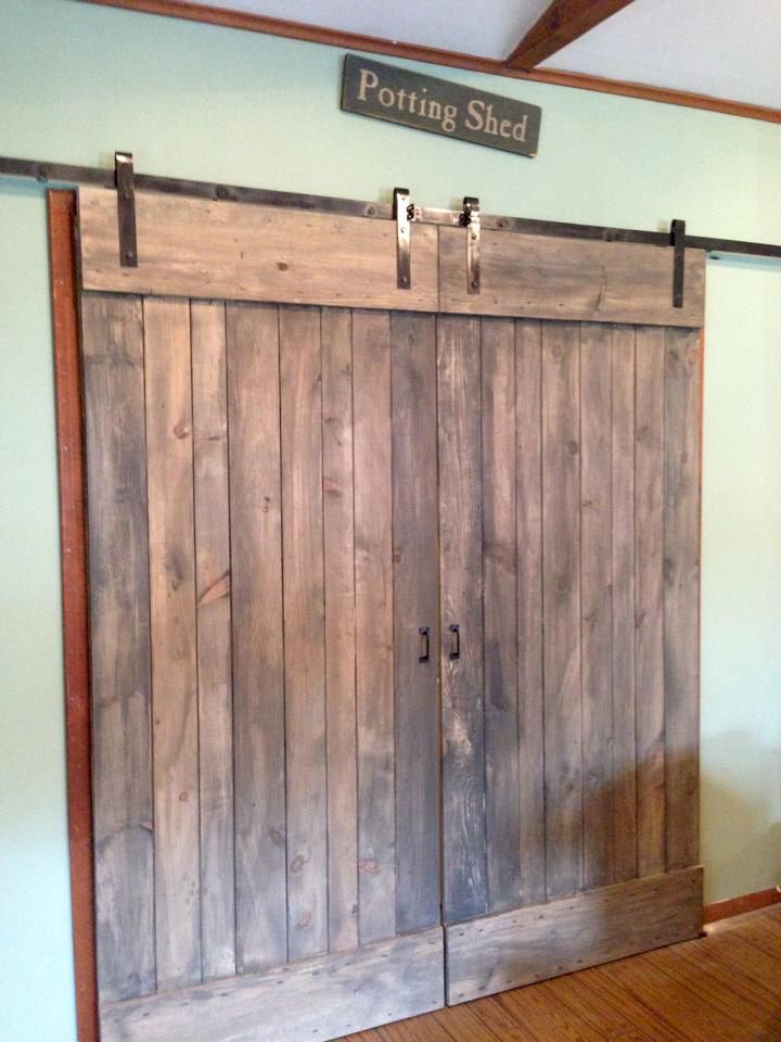 Barn doors. Built to look old, but it was brand ne
