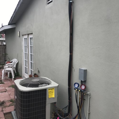 New Condenser and line set install
