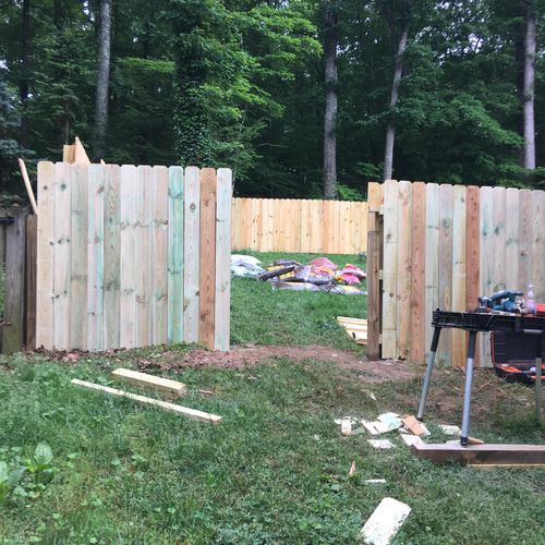 Double thick fence build