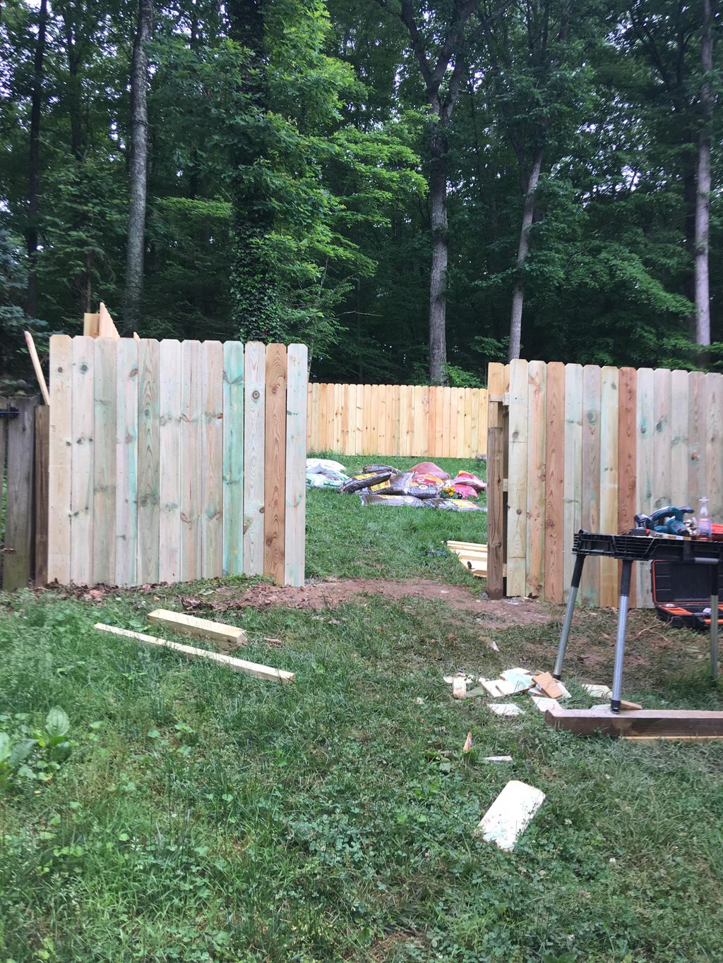 Double thick fence build