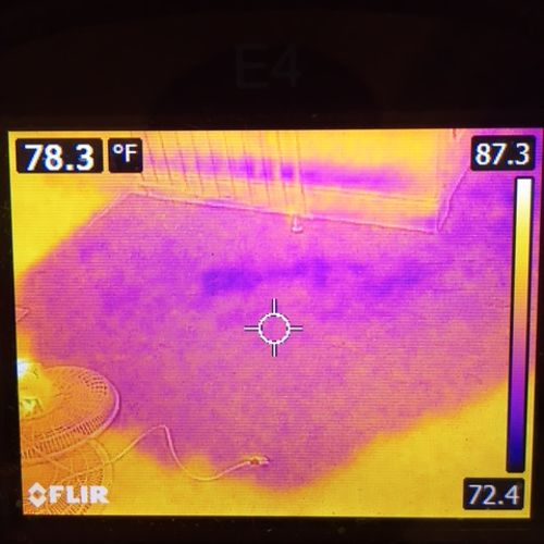 Now see the thermal image. Notice the purple. that
