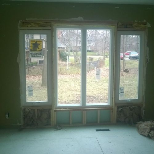 window installation in progress