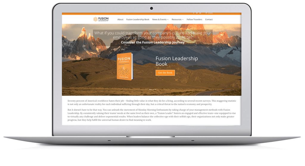 Website for business book author with online marke