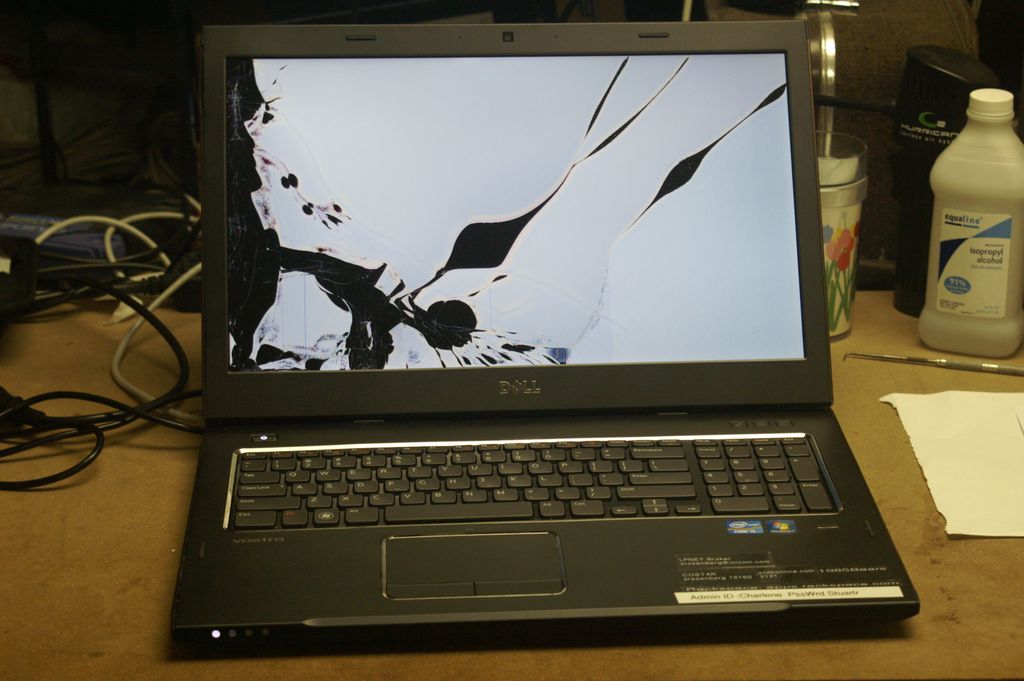 This computer was run over by a truck, but we were