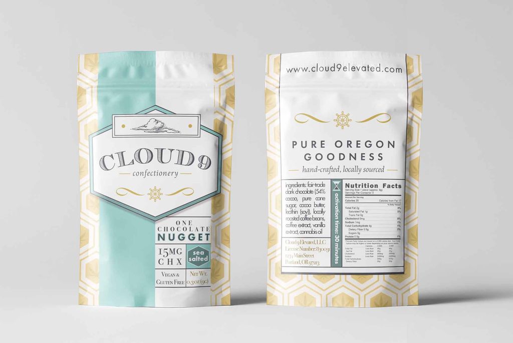 Branding and packaging design for Cloud 9 Confecti