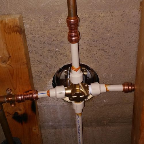 installed a brand new shower valve for a client.