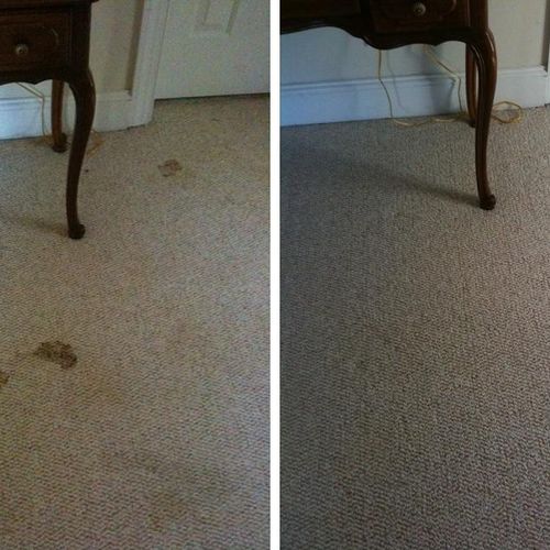 Before drink stains & After