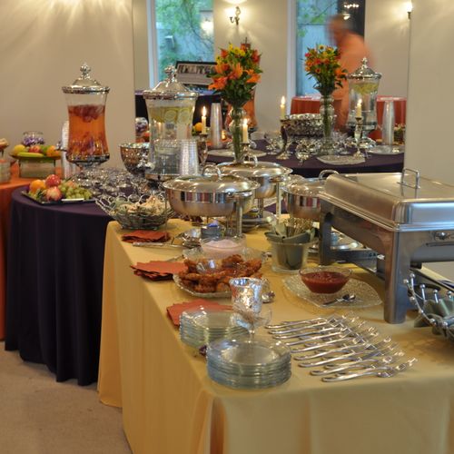 Buffet setup for a wedding we did in December.
