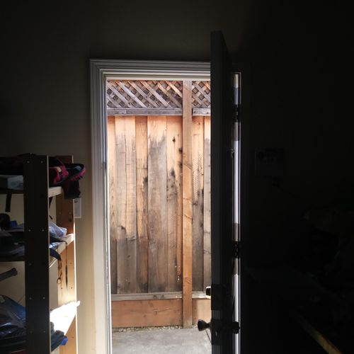 Same exterior garage door
(Open)