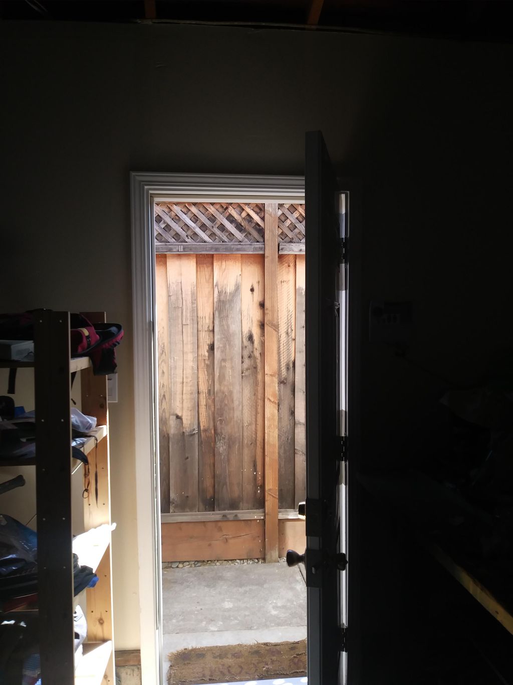 Same exterior garage door
(Open)