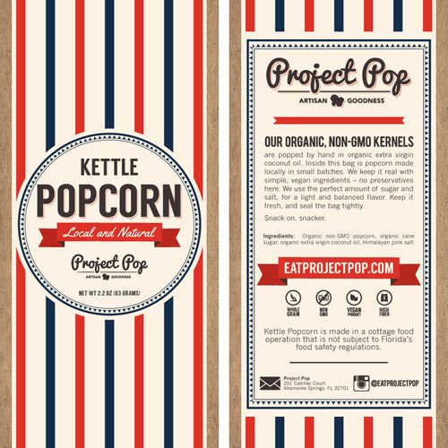 Project Pop Packaging - Front & Back
