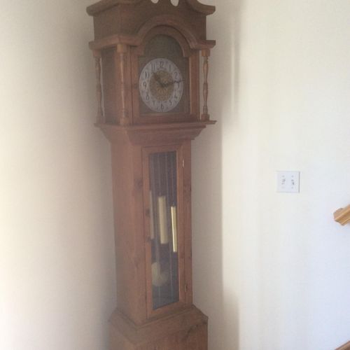 The Grandfathers clock, the wood aspect, was hand 